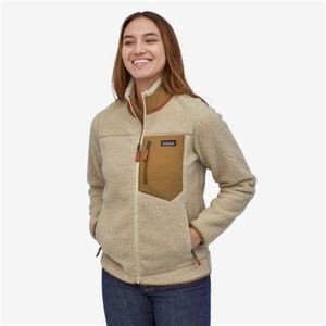 Patagonia women's retro-x jacket in natural/nest brown LIKE NEW